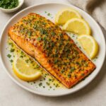 Pasta al pesto con burrata y tomates cherry asados